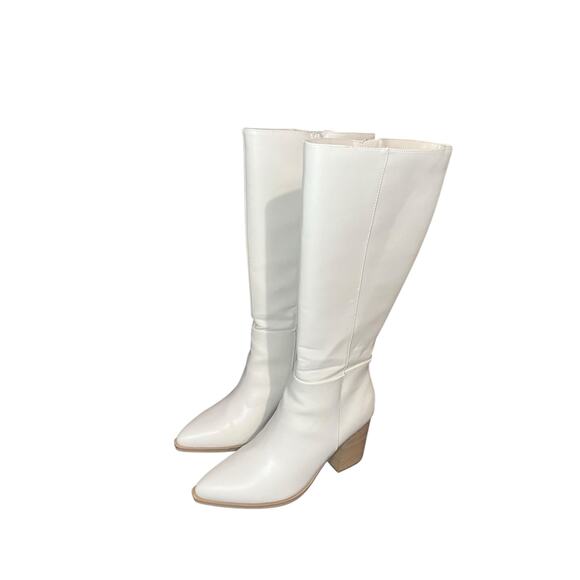 Soda Knee High Cream Boots Size 10 EUC - Picture 4 of 6